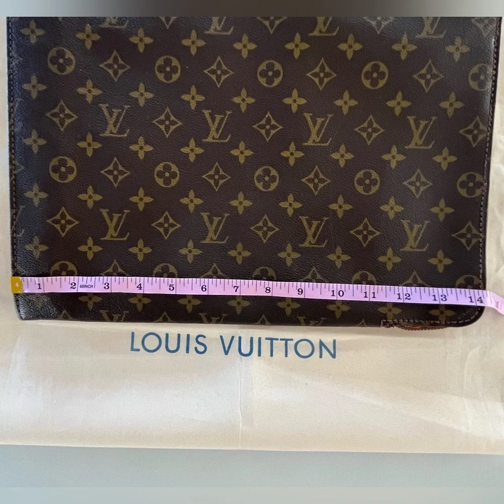 Louis Vuitton Vintage 1982 Monogram Poche Document Portfolio Laptop Sleeve Pouch
